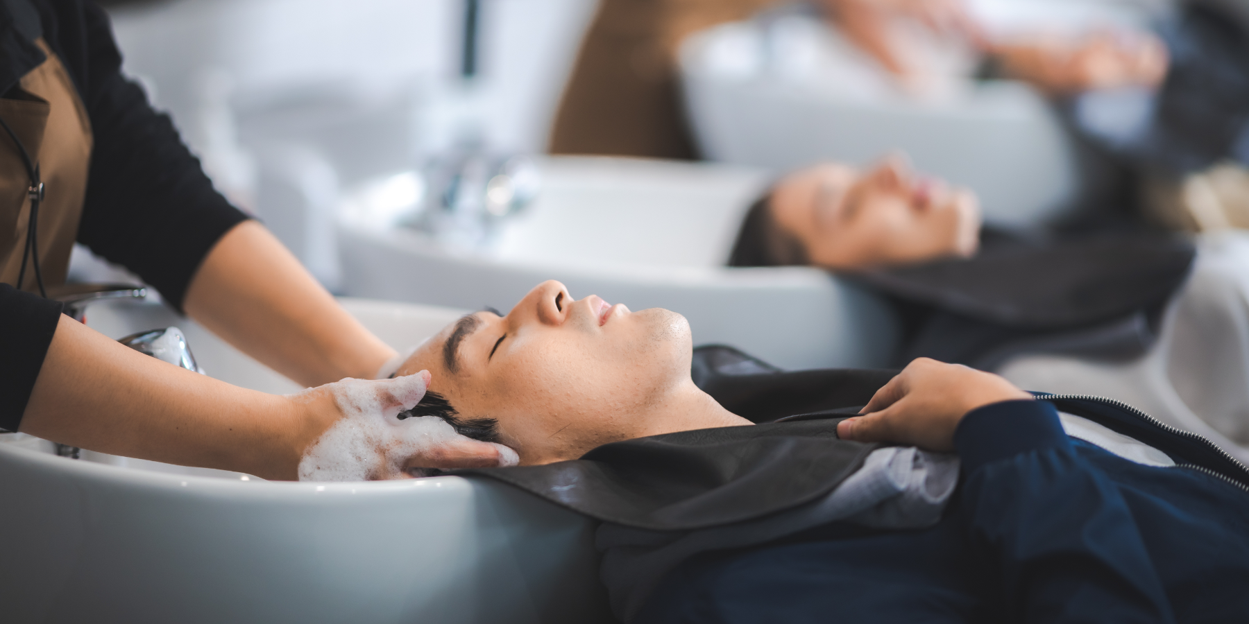 Salon Laundry Customer Getting Shampoo 1800X900